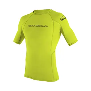O'Neill Oneill Wetsuits - O 'Neill Wetsuits Basic Skins S/S Crew - T-Shirt Aus Polyester Für Herren, Mit Uv-Schutz Xxl 187 Gelbgrün