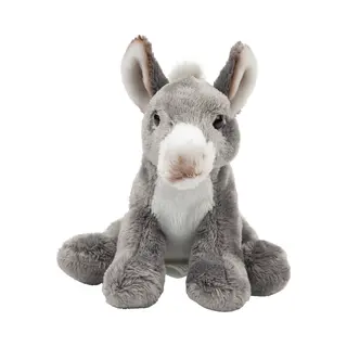 Suki Gifts Pluche Knuffeldier Ezel - Grijs - 13 Cm - Boerderij Thema