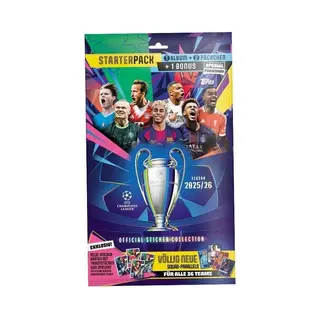 2025-26 Topps Champions League Stickers - Starter Pack (Album + 25 Stickers)