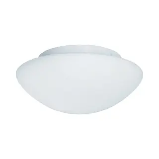Searchlight Lighting Searchlight 1910-35 Flush Ceiling Light In White With Opal Glass - Diameter, 350mm