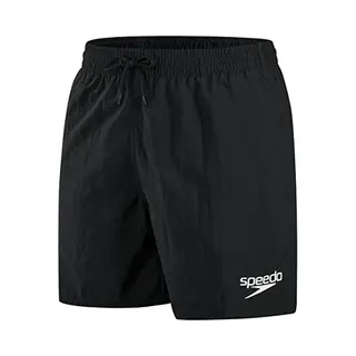 Speedo Men's 16" Watershort Swiming Trunks| Quick Dry | Comfortable Fit | Clasic Style | Drawstring Waist, Black, S