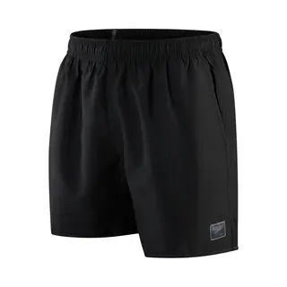 Speedo Herren Watershort Badehose 16"| Schnell Trocknend | Bequemer Sitz | Klassischer Style | Tunnelzugbund Badehose, Prime Schwarz, Einheitsgröße