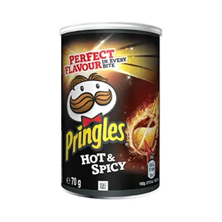 Pringles Chips | Scharf Und Würzig | Pringels | Amerikanische Chips | 12 Pack | 840 Gram Total