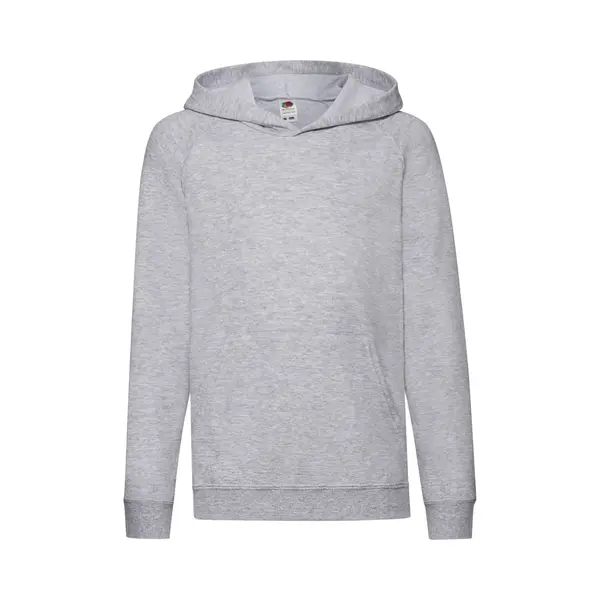 Fruit Of The Loom Kinderen Unisex Lichtgewicht Sweatshirt Met Capuchon / Hoodie (Heather Grijs) thumbnail