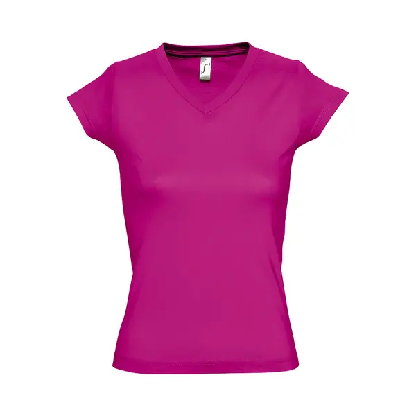 Sol's Sols Moon Damen T-Shirt, Kurzarm, V-Ausschnitt (2XL) (Fuchsia) thumbnail