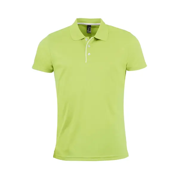 Sol'S Men's Performer Short Sleeve Pique Polo Shirt In Green | Size, Medium thumbnail