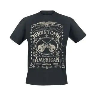 Johnny Cash American Rebel T-Shirt Black