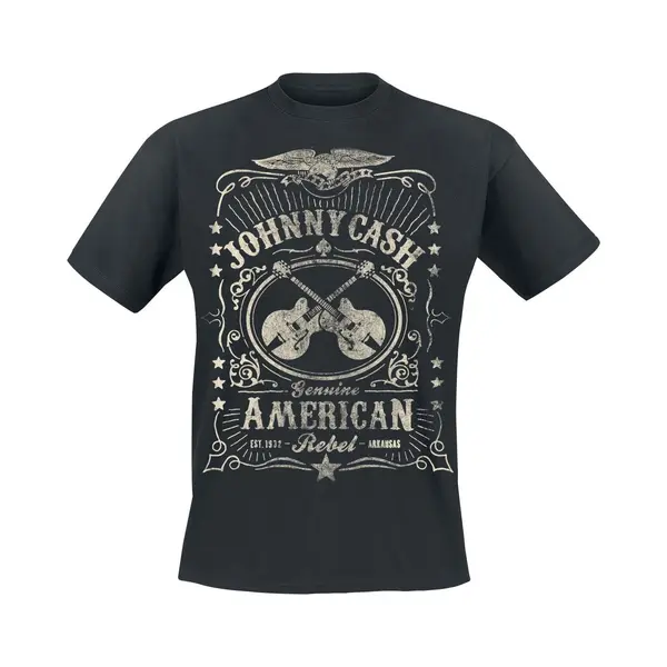 Johnny Cash American Rebel T-Shirt Black thumbnail