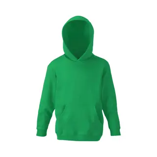 Fruit Of The Loom Kids Unisex Classic 80/20 Hoodie (Kelly Groen)