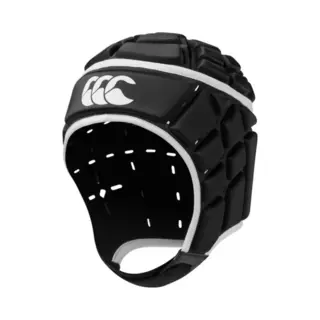 Canterbury Unisex Rugby Core Headguard , 360 Coverage , Soft-Edged Chin Strap , Designed Holes Aid Ventilation , Foam Padding, Black, S