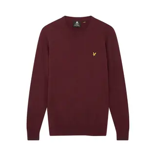 Lyle & Scott - Heren Sweaters Crew Neck Merino - Rood - Maat S