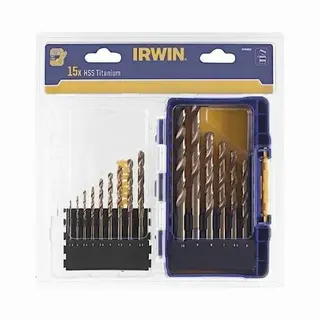Irwin IW3038501 15 Piece Titanium Metal Drill Bit Set