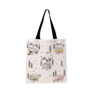 puckator Tas Shopper - Wildwood Camper & Caravan - Polykatoen Herbruikbaar - 39.5x37.5cm
