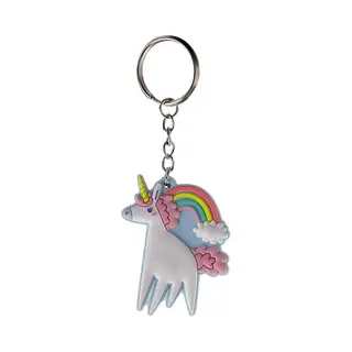 Puckator Unicorn Magic Pink Pvc Keyring - Mothers Day Gifts Key Ring Keyrings Tags - Cool Keyrings Hoop Clip Fobs - Funny Cute Car Men's Accessories