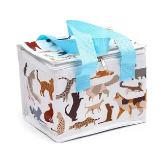 Puckator Rpet Cool Bag Lunch Bag Feline Fine Cat Themed - Made From Recycled Plastic Bottle - Insulated Lunch Bag For Women Men Children - Lunch Box