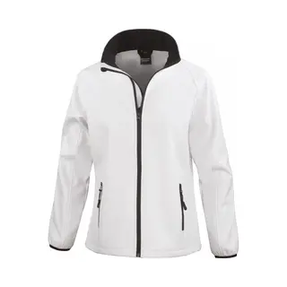 Result Women´s Printable Soft Shell Jacket RT231F - White/Black - S