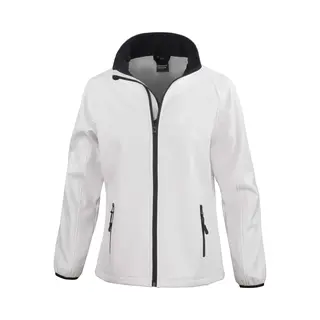 Result Damen Core Bedruckbare Softshell-Jacke, Weiß (Whi/Blk), Xl