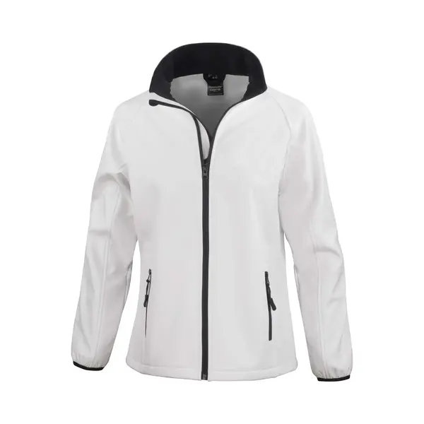 Result Damen Core Bedruckbare Softshell-Jacke, Weiß (Whi/Blk), Xl thumbnail