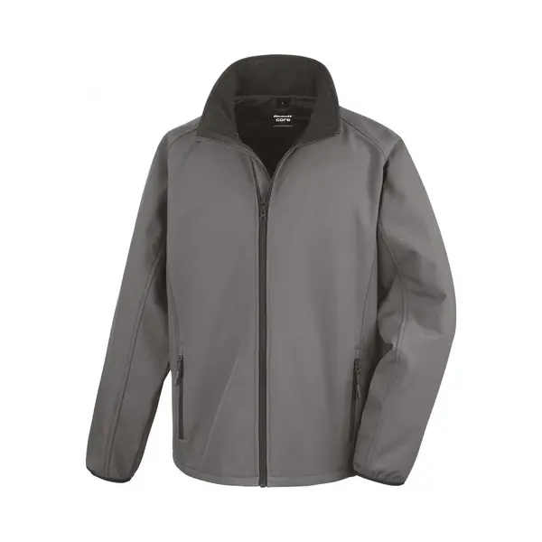 Result Printable Soft Shell Jacket RT231 - Charcoal/Black - L thumbnail