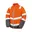 Fluorescent Orange/Grey