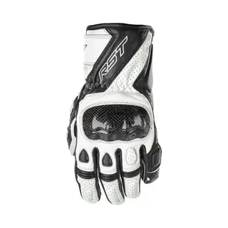 Rst 2123 Stunt Iii Ce Men's Short Sports Leather Motorcycle Gloves - White Xl