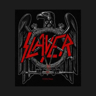 Slayer Black Eagle Patch Schwarz Grau Rot