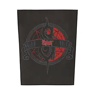 Slipknot Crest None Backpatch Schwarz/rot/grau 95% Baumwolle, 5% Polyester Band-Merch, Bands, Horror