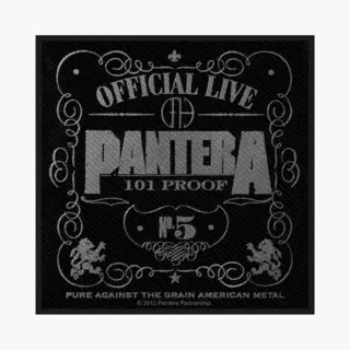 Artist Unknown Pantera Sew On Patch, Official Live 101% Proof