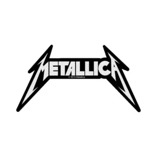 Metallica Shaped Logo Unisex Patch Schwarz/weiß 100% Polyester Band-Merch, Bands