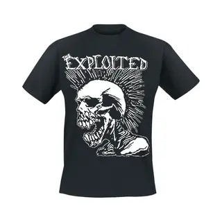 The Exploited Mohican Skull T-Shirt Black