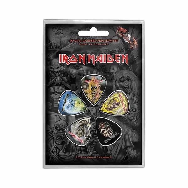 Rock Off officially licensed products Iron Maiden One Size Multicolor 100% Cotton Guitar Pick thumbnail