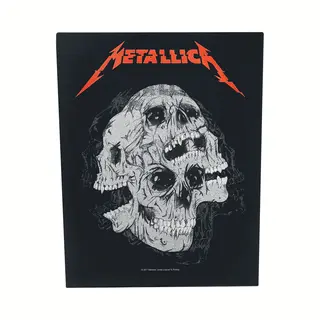 Metallica Skulls Backpatch Schwarz Rot Grau