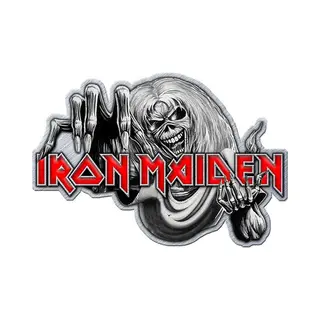 Iron Maiden Number Of The Beast Pin Grey Red