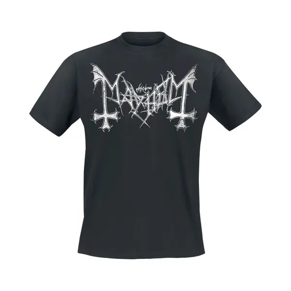 Mayhem Distressed Logo T-Shirt Schwarz In Xxl thumbnail