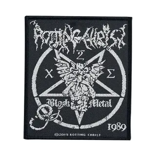 Rotting Christ Black Metal Patch Schwarz Weiß