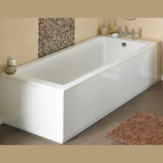 Nuie End Bath Panel With Plinth | Gloss White | Mfc | 800mm