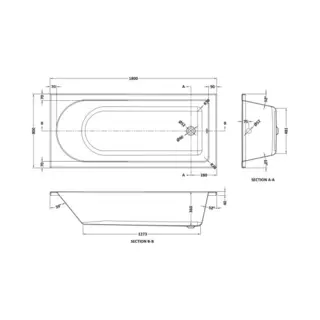 Elite Range New Deva 1800 X 800mm Single Ended Bath