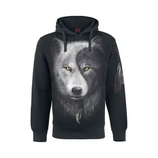 Spiral Wolf Chi Hoodie Black