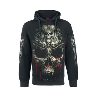 Spiral Death Bones Hoodie Black