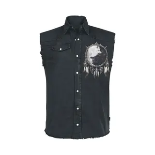 Spiral Wolf Chi Short-sleeved Shirt Black