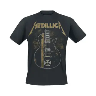 Metallica Hetfield Iron Cross Guitar T-Shirt Black