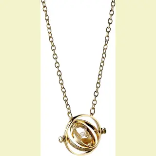 Plattierter Anhänger Und Halskette The Carat Shop The Harry Potter Spinning Time Turner (Plaqué Or)