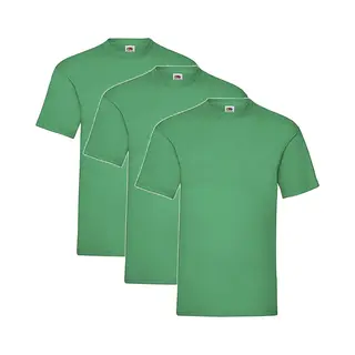 3 Pack - Fruit Of The Loom - Shirts - Kids - Ronde Hals - Maat 104 - Kelly Groen
