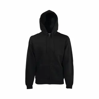 Fruit Of The Loom Heren Met Ritssluiting Sweatshirt Met Capuchon / Hoodie (Zwart)