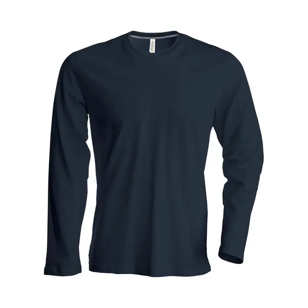 Kariban Men's Slim Fit Long Sleeve Crew Neck T-Shirt In Grey | Size, 3XL thumbnail