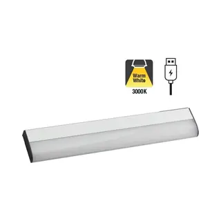 Integral Led SensorLux Warm White Dimmable Door Sensor & Motion Detection Cabinet, Drawer & Wardrobe Light With Magnetic Strip – Aluminium