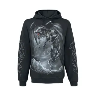 Spiral Dragon's Cry Kapuzenpullover Schwarz In L