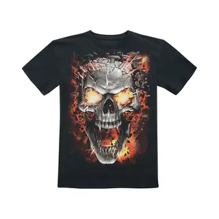 Spiral Kids - Skull Blast T-Shirt Schwarz In 176