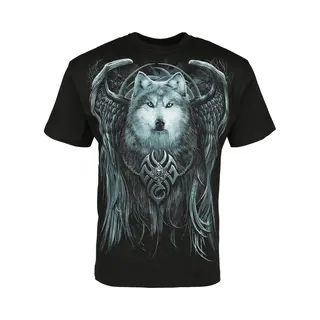 Spiral Wolf Spirit T-Shirt Black