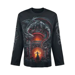Spiral Dragon's Lair Long-sleeve Shirt Black